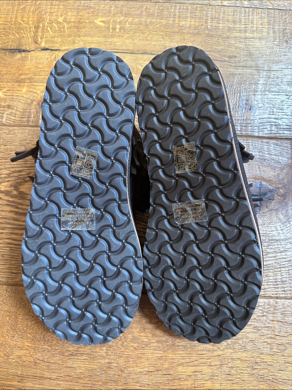 NWOT Free People Chocolate Brown Fallon Fringe Slides 8.5 - Picture 6 of 8